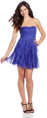 Teeze Me Juniors Strapless Jewel Waist Petal Skirt Dress