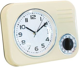 IS Time Kitchen Retro Wall Clock with Timer