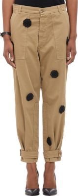 Band Of Outsiders Floral Appliqué Chinos