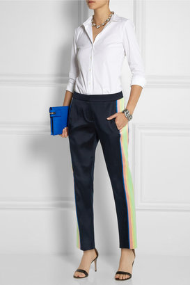 J.Crew Collection Ace striped satin-twill tapered pants