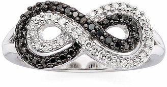 Black Diamond FINE JEWELRY 1/5 CT. T.W. White & Color-Enhanced Infinity Ring