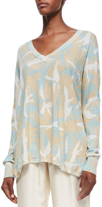 Minnie Rose Long-Sleeve Printed Camo Pullover