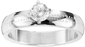 Steel City Stainless Steel Cubic Zirconia Ring