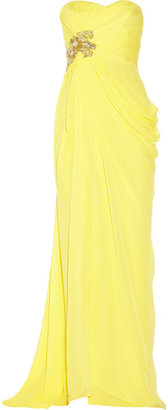 Notte by Marchesa 3135 Notte by Marchesa Embellished silk-chiffon gown