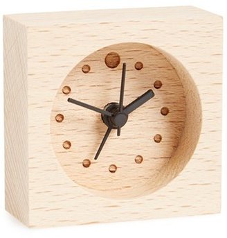 Kikkerland Design Mini Wooden Alarm Clock