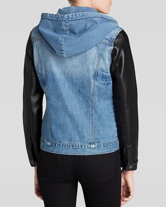 Blank NYC Jacket - Denim and Faux Leather