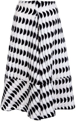 Marni geometric print a-line skirt