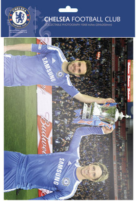 Mata Chelsea FA Cup & Torres - 10"" x 8"" Bagged Photographic