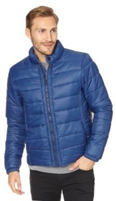 J by Jasper Conran Big and tall designer blue padded coat