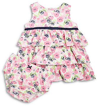 Hartstrings Infant's Floral Print Ruffled Dress & Bloomers