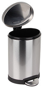 Simplehuman 6L Semi Round Deluxe Step Can - Brushed