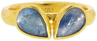 Gurhan Unique Double Pale Blue Sapphire Stacking Ring - 24 Karat Yellow Gold