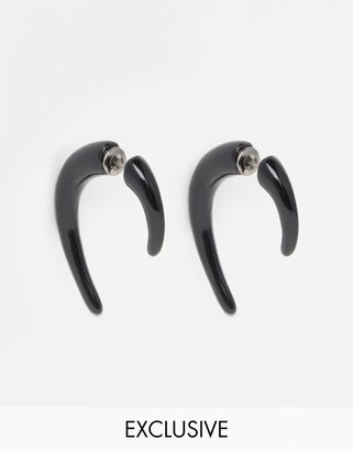 ASOS Designsix Plug Earring Exclusive To Black
