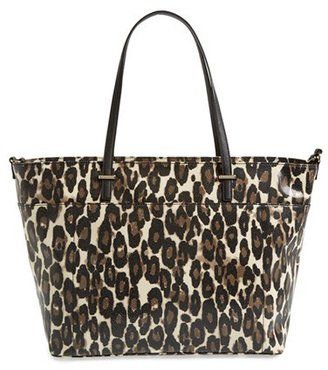 Kate Spade 'cedar Street - Leopard Francis' Baby Bag