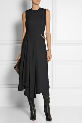 Victoria Beckham Chain-embellished crepe midi dress
