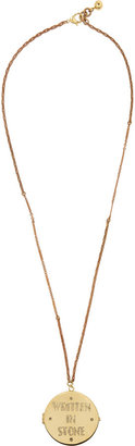 Lulu Frost Written in Stone gold-plated crystal locket necklace