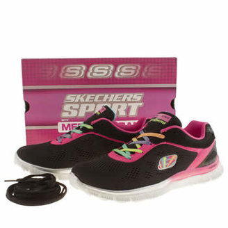 Skechers kids black & pink skech appeal whimzies girls youth