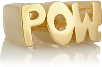 Noir Pow gold-plated ring