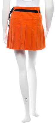 Burberry Corduroy Wrap Skirt