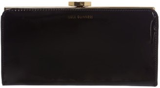 Lulu Guinness Black patent large frame purse