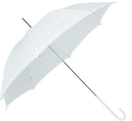 Fulton Eliza Devore Lace White Umbrella - White