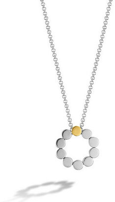John Hardy DOT  Circle Drop Pendant on Chain Necklace