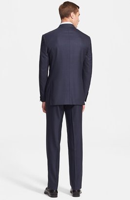 Canali Classic Fit Double Breasted Windowpane Suit