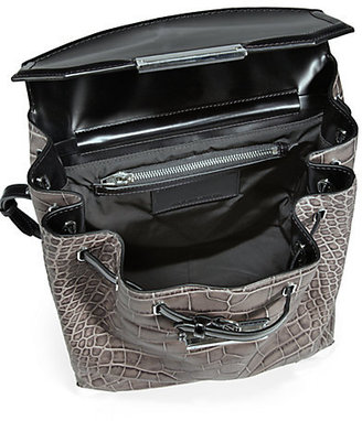 Alexander Wang Prisma Embossed Leather Backpack/Silvertone