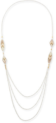 Nakamol Chevron Beaded Layered Chain Necklace