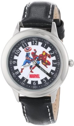 Spiderman Marvel Comics Kids' W000144 Captain America, Tony Stark and Stainless Steel Time Teacher Watch