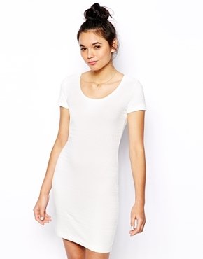 Esprit Jaquard Bodycon Dress - White