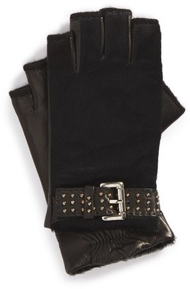 MICHAEL Michael Kors Fingerless Calf Hair Gloves