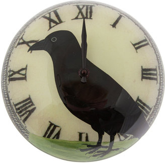 John Derian Crow Round Glass Clock