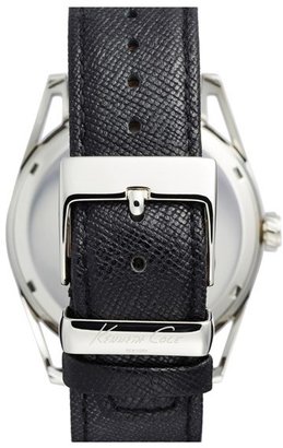 Kenneth Cole New York Layered Dial Leather Strap Watch, 44mm