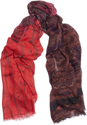 Matthew Williamson Printed modal and cashmere-blend scarf