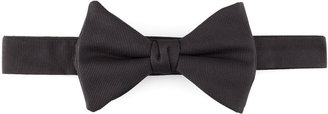 Neiman Marcus Pre-Tied Faille Bow Tie, Black