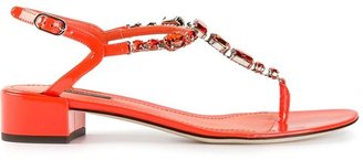 Dolce & Gabbana t-bar jewelled sandal