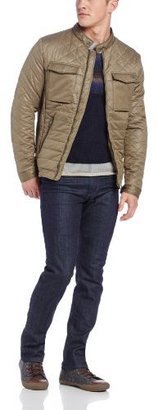 Antony Morato Men's Padded Shiny Jacket with A Detachable Hood