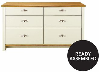 Consort Furniture Limited Tivoli Ready Assembled Graduated 3 + 3 Chest Of Drawers