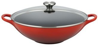 Le Creuset red 'Satin' wok