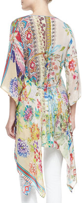 Johnny Was Collection Dreamy Tie-Neck Printed Tunic, Women's