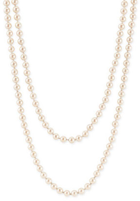 Nordstrom 6mm Glass Pearl Extra Long Strand Necklace