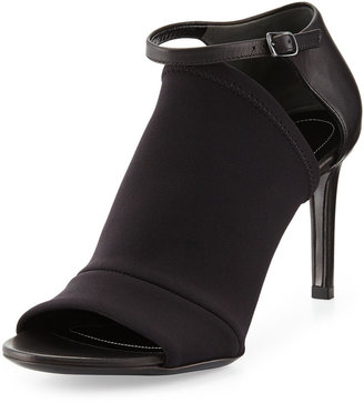 Balenciaga Neoprene Mid-Heel Glove Sandal, Noir