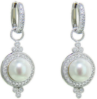 Jude Frances Provence Pearl Charms with Diamond Pave - White Gold