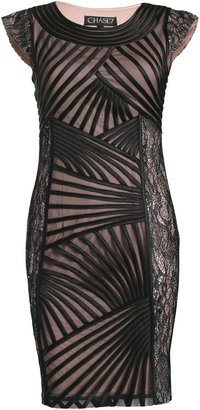 House of Fraser Chase 7 Lace Panel Pattern Bodycon Dress