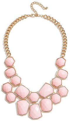 GUESS Pink Faceted Stone Statement Necklace