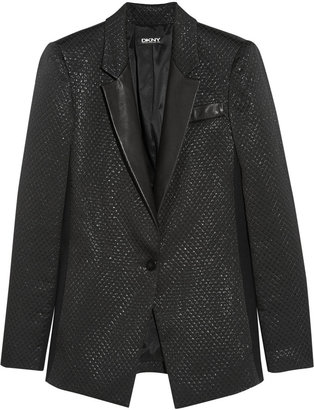 DKNY Metallic-jacquard blazer