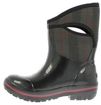 Bogs Women's Plimsol Prince of Wales Mid Rain Boot
