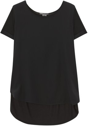Vince Black silk and jersey T-shirt