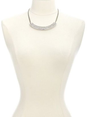 Charlotte Russe Rhinestone Curved Bar Collar Necklace